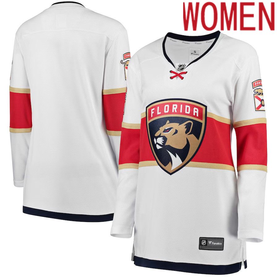 Women Florida Panthers Fanatics Branded White Away Breakaway NHL Jersey